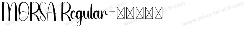 MORSA Regular字体转换